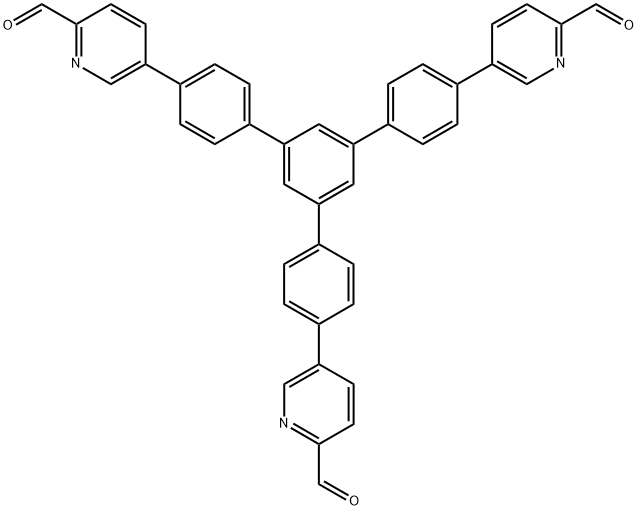 1,3,5-tris[4-(6-formylpyridin-3-yl)phenyl]benzene 结构式