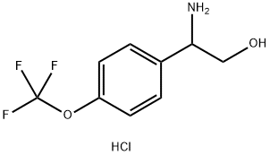 2-amino-2-(4-(trifluoromethoxy)phenyl)ethan-1-ol hydrochloride 结构式