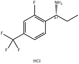 (R)-1-(2-氟-4-(三氟甲基)苯基)丙-1-胺盐酸盐 结构式