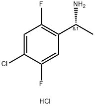 (R)-1-(4-氯-2,5-二氟苯基)乙-1-胺盐酸盐 结构式