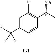 (R)-1-(2-氟-4-(三氟甲基)苯基)乙-1-胺盐酸盐 结构式