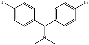 1,1-bis(4-bromophenyl)-N,N-dimethylmethanamine 结构式