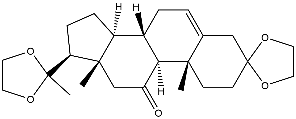 Pregn-5-ene-3,11,20-trione, cyclic 3,20-bis(1,2-ethanediyl acetal) 结构式
