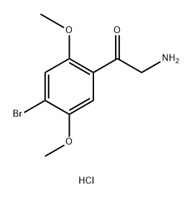 2-氨基-1-(4-溴-2,5-二甲氧基苯基)乙酮盐酸盐 结构式