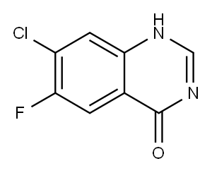 7-氯-6-氟喹唑啉-4(3H)-酮 结构式