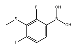 (2,4-Difluoro-3-(methylthio)phenyl)boronic acid 结构式