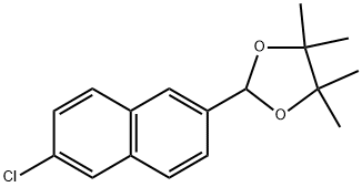 2-(6-Chloro-2-naphthalenyl)-4,4,5,5-tetramethyl-1,3-dioxolane 结构式