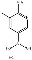 6-氨基-5-甲基吡啶-3-硼酸盐酸盐 结构式