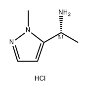(R)-1-(1-甲基-1H-吡唑-5-基)乙胺盐酸盐 结构式