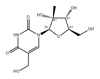 5-Hydroxymethyl-2'--C-methyluridine 结构式