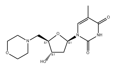 5'-Deoxy-5'-(4-morpholinyl)thymidine 结构式