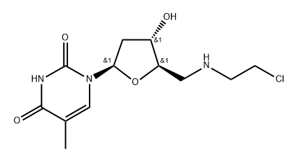 5'-Deoxy-5'-N-(2-bromoethyl)amino thymidine 结构式