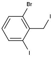 1-Bromo-3-iodo-2-(iodomethyl)benzene 结构式