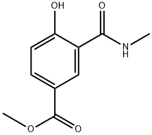 4-羟基-3-(甲氨酰)苯甲酸甲酯 结构式