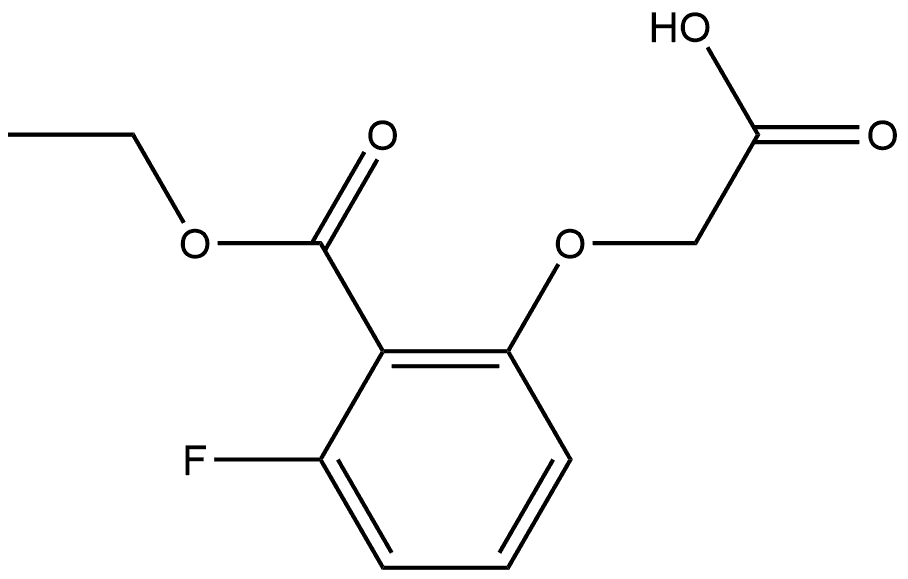 2-(2-(ethoxycarbonyl)-3-fluorophenoxy)acetic acid 结构式