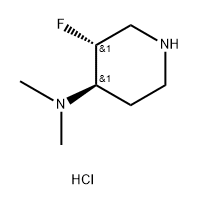 4-Piperidinamine, 3-fluoro-N,N-dimethyl-, hydrochloride (1:2), (3R,4R)- 结构式