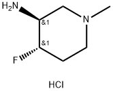 3-Piperidinamine, 4-fluoro-1-methyl-, hydrochloride (1:2), (3S,4S)- 结构式