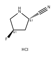 (2S,4R)-反式-4-氟-2-氰基吡咯烷盐酸盐 结构式
