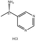 5-Pyrimidinemethanamine, α-methyl-, hydrochloride (1:1), (αS)- 结构式