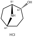 8-Azabicyclo[3.2.1]octan-2-ol, hydrochloride (1:1), (1R,2R,5S)- 结构式