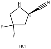 (R)-4,4-二氟吡咯烷-2-甲腈盐酸盐 结构式