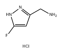 (5-fluoro-1H-pyrazol-3-yl)methanamine hydrochloride 结构式