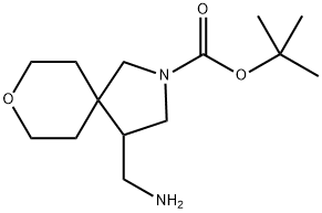 tert-butyl 4-(aminomethyl)-8-oxa-2-azaspiro[4.5]decane-2-carboxylate 结构式