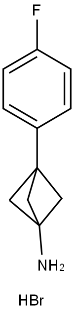 Bicyclo[1.1.1]pentan-1-amine, 3-(4-fluorophenyl)-, hydrobromide (1:1) 结构式