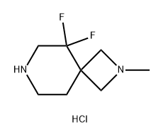 2,7-Diazaspiro[3.5]nonane, 5,5-difluoro-2-methyl-, hydrochloride (1:2) 结构式