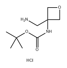 N-[3-(氨基甲基)氧杂环丁烷-3-基]氨基甲酸叔丁酯盐酸盐 结构式