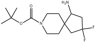 tert-butyl 4-amino-2,2-difluoro-8-azaspiro[4.5]decane-8-carboxylate 结构式