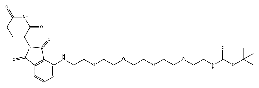 沙利度胺-NH-PEG4-NH-BOC 结构式