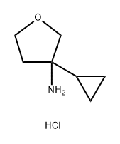 3-Furanamine, 3-cyclopropyltetrahydro-, hydrochloride (1:1) 结构式