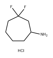 3,3-二氟环庚烷-1-胺盐酸盐 结构式