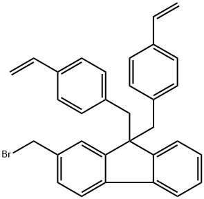 2-(溴甲基)-9,9-双[(4-乙烯基苯基)甲基]- 9H-芴 结构式