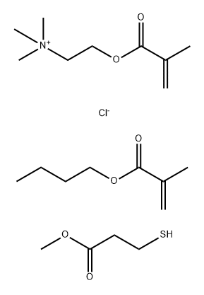 Ethanaminium, N,N,N-trimethyl-2-[(2-methyl-1-oxo-2-propen-1-yl)oxy]-, chloride (1:1), telomer with butyl 2-methyl-2-propenoate and methyl 3-mercaptopropanoate 结构式