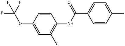 4-Methyl-N-[2-methyl-4-(trifluoromethoxy)phenyl]benzamide 结构式