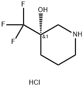 (S)-3-(三氟甲基)哌啶-3-醇盐酸盐 结构式