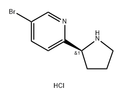 (S)-5-Bromo-2-(pyrrolidin-2-yl)pyridine dihydrochloride 结构式