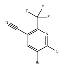 5-溴-6-氯-2-(三氟甲基)烟腈 结构式