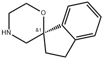 (R)-2,3-dihydrospiro[indene-1,2'-morpholine 结构式