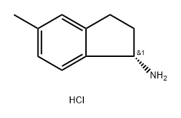 (S)-5-甲基-2,3-二氢-1H-茚-1-胺盐酸盐 结构式