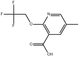5-Methyl-2-(2,2,2-trifluoroethoxy)-3-pyridinecarboxylic acid 结构式