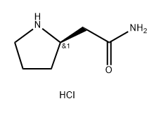 (R)-2-(吡咯烷-2-基)乙酰胺盐酸盐 结构式
