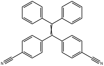 1,1-二(4'-氰基苯)-2,2-二苯基乙烯 结构式