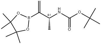 (R)-(3-(4,4,5,5-四甲基-1,3,2-二氧硼杂环戊烷-2-基)丁-3-烯-2-基)氨基甲酸叔丁酯 结构式