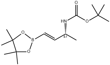 叔丁基(R,E)-(4-(4,4,5,5-四甲基-1,3,2-二氧硼烷-2-基)丁-3-烯-2-基)氨基甲酸酯 结构式