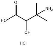 Butanoic acid, 3-amino-2-hydroxy-3-methyl-, hydrochloride (1:1) 结构式