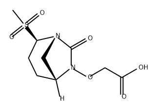 2-[[(1 S,2R,5R)-2-(Methylsulfonyl)-7-oxo-1 ,6- diazabicyclo[3.2.1 ]oct-6-yl]oxy]acetic acid 结构式