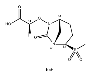 ACETIC ACID, 2-FLUORO-2-[[(1 S,2R,5R)-2-(METHYLS ULFONYL)-7-OXO-1 ,6-DIAZABICYCLO[3.2.1 ]OCT-6-YL] O 结构式